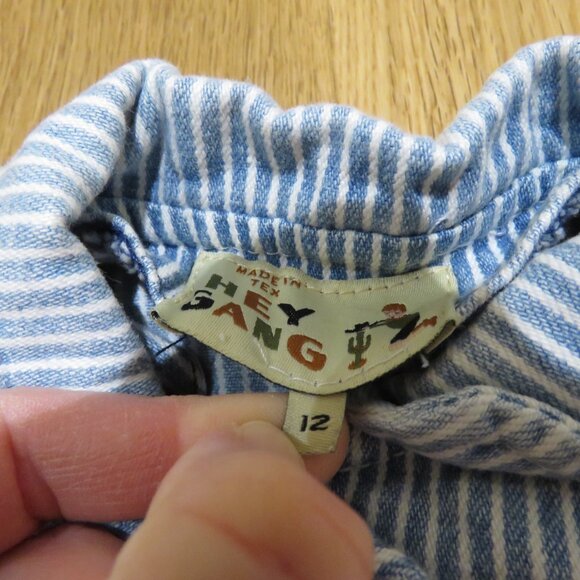 HEY GANG The Kids Chore Coat Railroad Stripe Embroidered - Kid's Size 12 Months - Picture 12 of 13